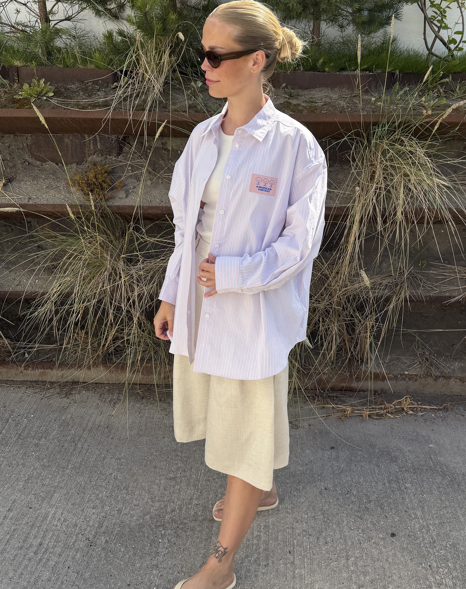 American Vintage - Chemise Femme Seabird Skjorte - Rayures Douceur